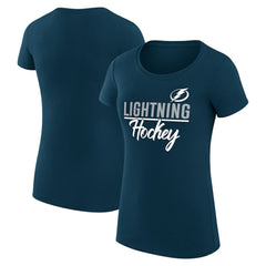 Tampa Bay Lightning G-III 4Her by Carl Banks Women's Super-Slim Fit Lightweight Team Sport T-Shirt - Navy | NHL Clearance