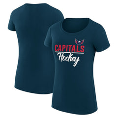 Washington Capitals G-III 4Her by Carl Banks Women's Super-Slim Fit Lightweight Team Sport T-Shirt - Navy | NHL discount