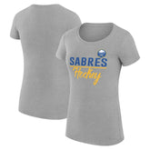 Buffalo Sabres G-III 4Her by Carl Banks Women's Super-Slim Fit Lightweight Team Sport T-Shirt - Gray | NHL Clearance