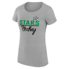 Dallas Stars G-III 4Her by Carl Banks Women's Super-Slim Fit Lightweight Team Sport T-Shirt - Gray | NHL online