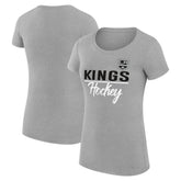 Los Angeles Kings G-III 4Her by Carl Banks Women's Super-Slim Fit Lightweight Team Sport T-Shirt - Gray | NHL Clearance