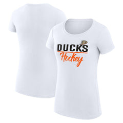 Anaheim Ducks G-III 4Her by Carl Banks Women's Super-Slim Fit Lightweight Team Sport T-Shirt - White | NHL online