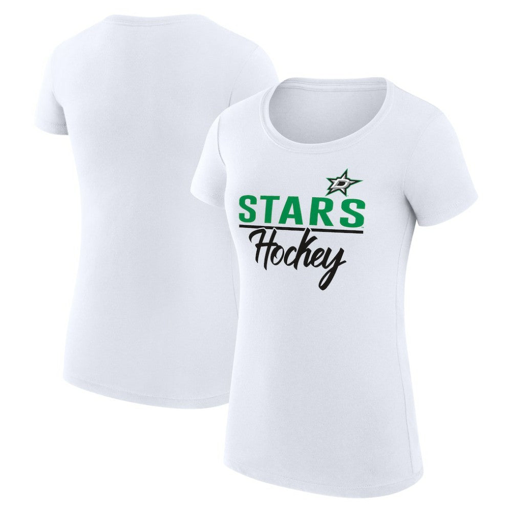 Dallas Stars G-III 4Her by Carl Banks Women's Super-Slim Fit Lightweight Team Sport T-Shirt - White | NHL on sale