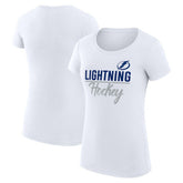 Tampa Bay Lightning G-III 4Her by Carl Banks Women's Super-Slim Fit Lightweight Team Sport T-Shirt - White | NHL sale