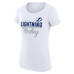 Tampa Bay Lightning G-III 4Her by Carl Banks Women's Super-Slim Fit Lightweight Team Sport T-Shirt - White | NHL sale