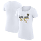 Vegas Golden Knights G-III 4Her by Carl Banks Women's Super-Slim Fit Lightweight Team Sport T-Shirt - White | NHL Lifestyle