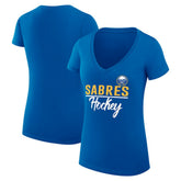 Buffalo Sabres G-III 4Her by Carl Banks Women's Super-Slim Fit Lightweight Team Sport V-Neck T-Shirt - Royal | NHL sale