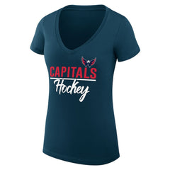 Washington Capitals G-III 4Her by Carl Banks Women's Super-Slim Fit Lightweight Graphic T-Shirt - Navy | NHL Clearance