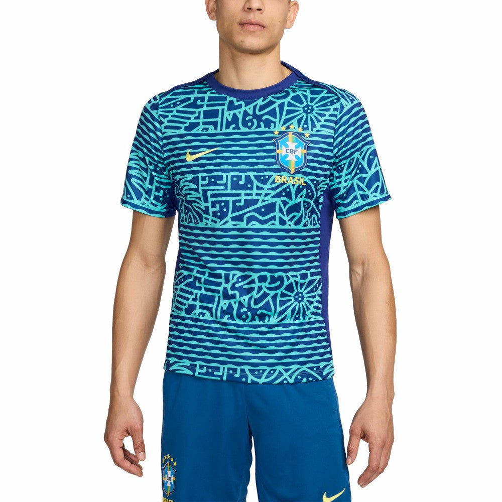 Nike - Brazil National Team 2024 Academy Pro Pre-Match Top - Blue