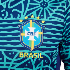 Nike - Brazil National Team 2024 Academy Pro Pre-Match Top - Blue