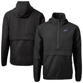 Buffalo Bills Cutter & Buck Charter Eco Recycled Anorak Half-Zip Jacket - Black - NFL