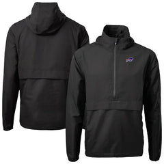 Buffalo Bills Cutter & Buck Charter Eco Recycled Anorak Half-Zip Jacket - Black - NFL