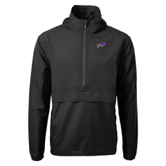 Buffalo Bills Cutter & Buck Charter Eco Recycled Anorak Half-Zip Jacket - Black - NFL