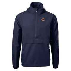 Chicago Bears Cutter & Buck Charter Eco Recycled Anorak Half-Zip Jacket - Navy - NFL