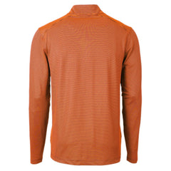 Chicago Bears Cutter & Buck Virtue Eco Pique Micro Stripe Recycled Quarter-Zip Pullover Top - Orange/Navy - NFL
