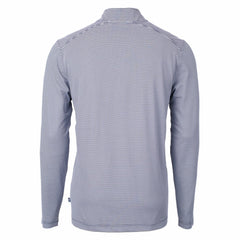 Detroit Lions Cutter & Buck Virtue Eco Pique Micro Stripe Recycled Quarter-Zip Pullover Top - Navy/White - NFL