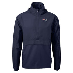 New England Patriots Cutter & Buck Charter Eco Recycled Anorak Half-Zip Jacket - Blue - NFL
