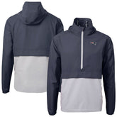 New England Patriots Cutter & Buck Charter Eco Recycled Anorak Half-Zip Jacket - Blue - NFL