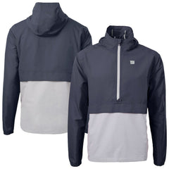 New York Giants Cutter & Buck Charter Eco Recycled Anorak Half-Zip Jacket - Blue - NFL