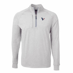 Houston Texans Cutter & Buck Adapt Eco Knit Quarter-Zip Pullover Top - Heather Gray - NFL