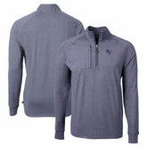 Houston Texans Cutter & Buck Adapt Eco Knit Quarter-Zip Pullover Top - Heather Navy - NFL