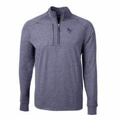 Houston Texans Cutter & Buck Adapt Eco Knit Quarter-Zip Pullover Top - Heather Navy - NFL