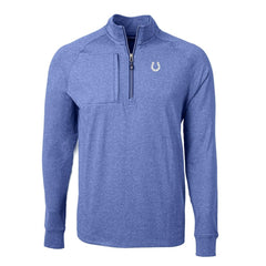 Indianapolis Colts Cutter & Buck Adapt Eco Knit Quarter-Zip Pullover Top - Royal - NFL