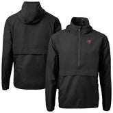 Tampa Bay Buccaneers Cutter & Buck Charter Eco Recycled Anorak Half-Zip Jacket - Black - NFL