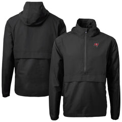 Tampa Bay Buccaneers Cutter & Buck Charter Eco Recycled Anorak Half-Zip Jacket - Black - NFL