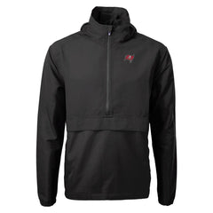 Tampa Bay Buccaneers Cutter & Buck Charter Eco Recycled Anorak Half-Zip Jacket - Black - NFL