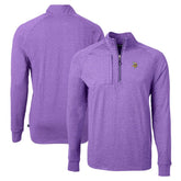 Minnesota Vikings Cutter & Buck Adapt Eco Knit Quarter-Zip Pullover Top - Heather Purple - NFL