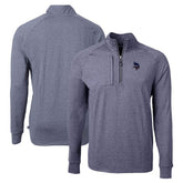 Minnesota Vikings Cutter & Buck Adapt Eco Knit Quarter-Zip Pullover Top - Heather Navy - NFL