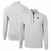 Tampa Bay Buccaneers Cutter & Buck Adapt Eco Knit Quarter-Zip Pullover Top - Heather Gray - NFL
