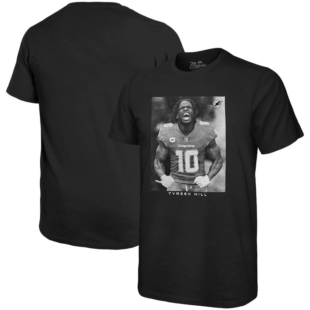 Tyreek Hill Miami Dolphins Majestic Threads Oversized Player Image T-Shirt - Black - NFL