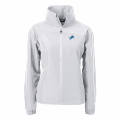 Detroit Lions Cutter & Buck Women's Charter Eco Recycled Full-Zip Jacket - Gray - NFL