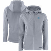 Detroit Lions Cutter & Buck Women's Evoke Eco Softshell Recycled Full-Zip Hooded Jacket - Gray - NFL