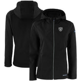 Las Vegas Raiders Cutter & Buck Women's Evoke Eco Softshell Recycled Full-Zip Hooded Jacket - Black - NFL