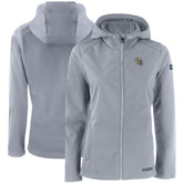 New Orleans Saints Cutter & Buck Women's Evoke Eco Softshell Recycled Full-Zip Hooded Jacket - Gray - NFL