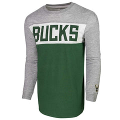Milwaukee Bucks Unisex Loge Long Sleeve T-Shirt Heather Gray