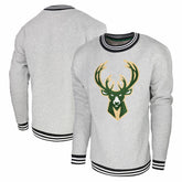 Milwaukee Bucks Stadium Essentials Club Level Pullover Sweatshirt Heather Gray