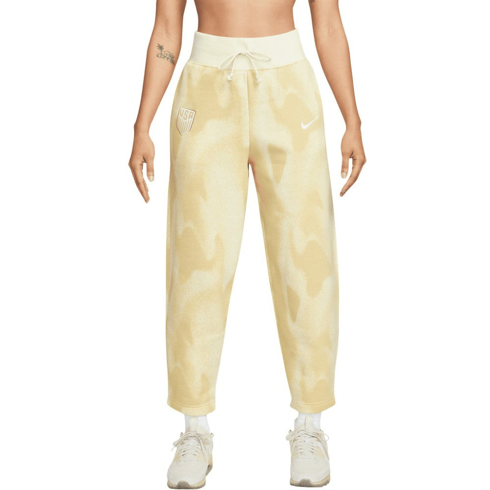 Nike - USMNT Women's Phoenix Fleece High-Waisted Curve Pants - Cream