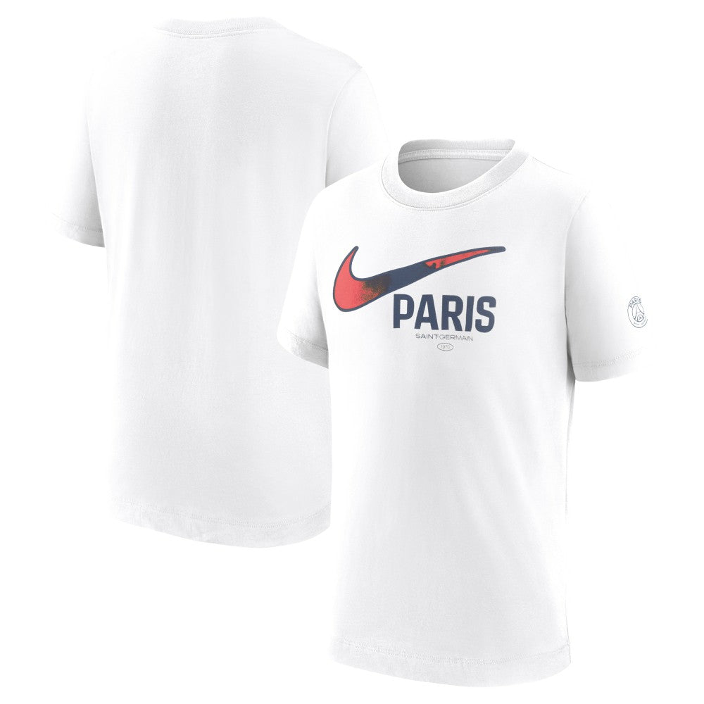 Nike - Paris Saint-Germain Youth Swoosh T-Shirt - White