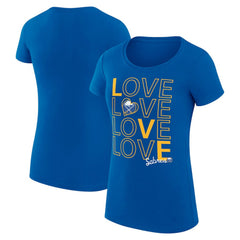 Buffalo Sabres G-III 4Her by Carl Banks Women's Super-Slim Fit Lightweight Hockey Love T-Shirt - Royal | NHL Clearance