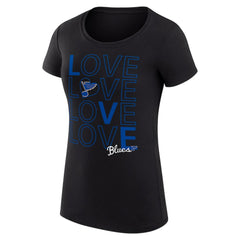 St. Louis Blues G-III 4Her by Carl Banks Women's Super-Slim Fit Lightweight Hockey Love T-Shirt - Black | NHL online