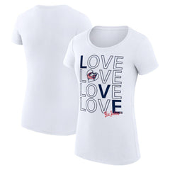 Columbus Blue Jackets G-III 4Her by Carl Banks Women's Super-Slim Fit Lightweight Hockey Love T-Shirt - White | NHL on sale