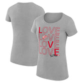 Detroit Red Wings G-III 4Her by Carl Banks Women's Super-Slim Fit Lightweight Hockey Love T-Shirt - Heather Gray | NHL discount