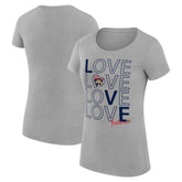 Florida Panthers G-III 4Her by Carl Banks Women's Super-Slim Fit Lightweight Hockey Love T-Shirt - Heather Gray | NHL Clearance
