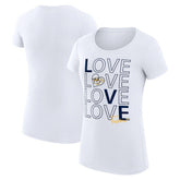 Nashville Predators G-III 4Her by Carl Banks Women's Super-Slim Fit Lightweight Hockey Love T-Shirt - White | NHL discount