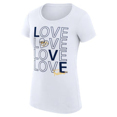 Nashville Predators G-III 4Her by Carl Banks Women's Super-Slim Fit Lightweight Hockey Love T-Shirt - White | NHL discount