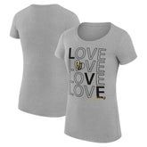 Vegas Golden Knights G-III 4Her by Carl Banks Women's Super-Slim Fit Lightweight Hockey Love T-Shirt - Heather Gray | NHL sale